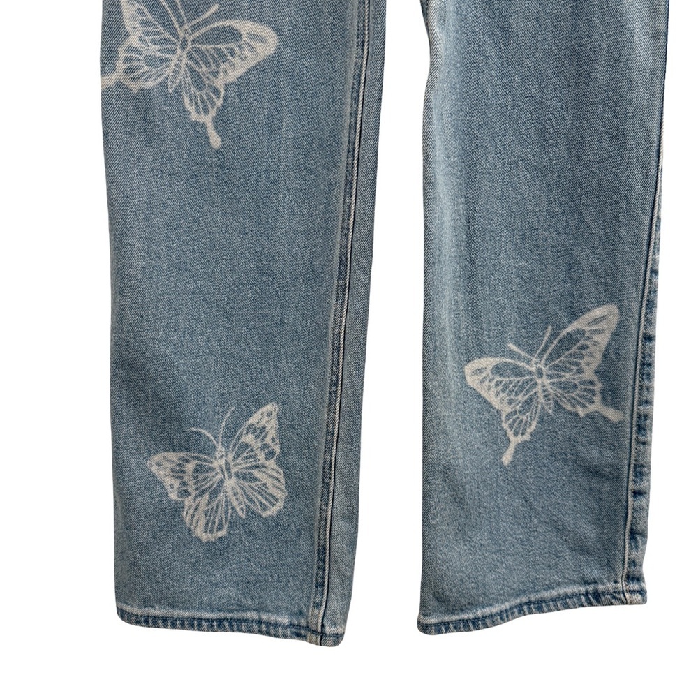 Hollister Blue Jeans with Butterfly Design - Picture 2 of 9